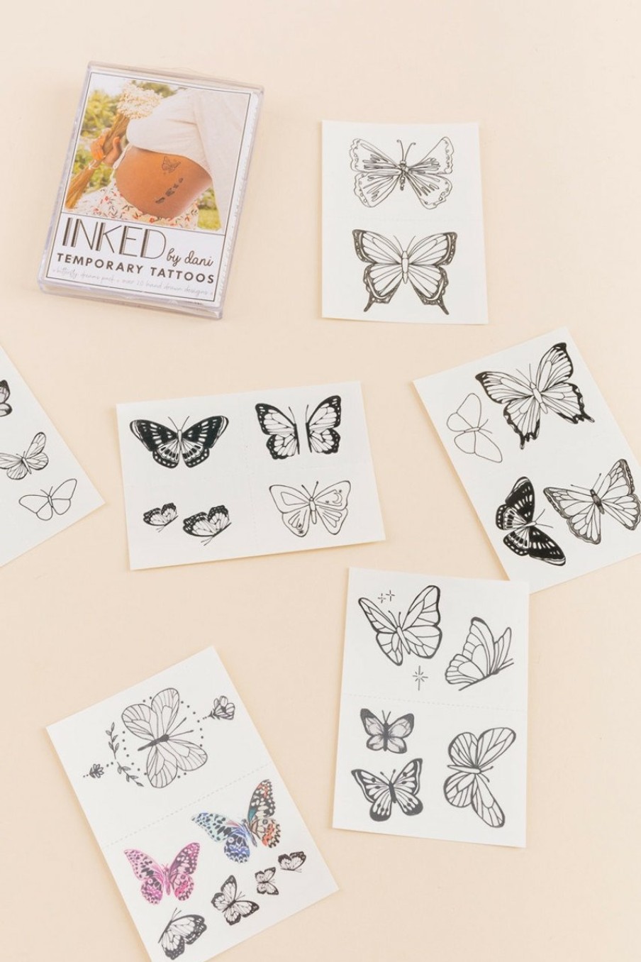 Francesca's Inked By Dani Butterfly Dreams Temporary Tattoo Pack Multi Beauty & Wellness