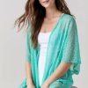 Francesca's Kristi Floral Embroidered Mesh Cover Up Swim Cover Ups