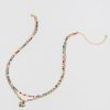 Francesca's Jane Layered Bead And Gold Pendant Necklace Multi Necklaces