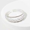 Francesca's Everlee Cupchain Cascading Bracelet Silver Bracelets