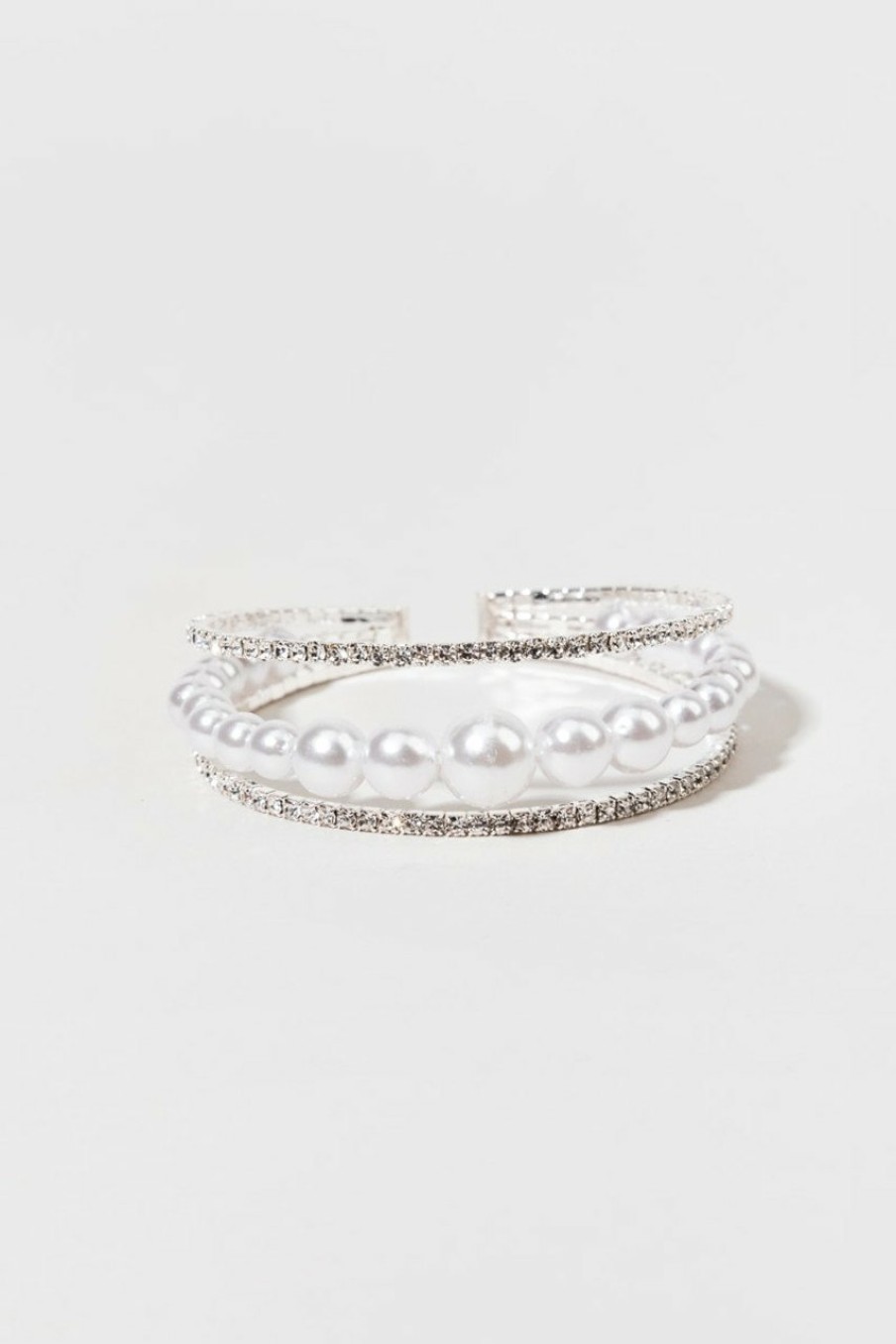 Francesca's Everlee Cupchain Cascading Bracelet Silver Bracelets