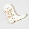 Francesca's Blame It On My Roots Cowboy Boot Tray White Home Decor