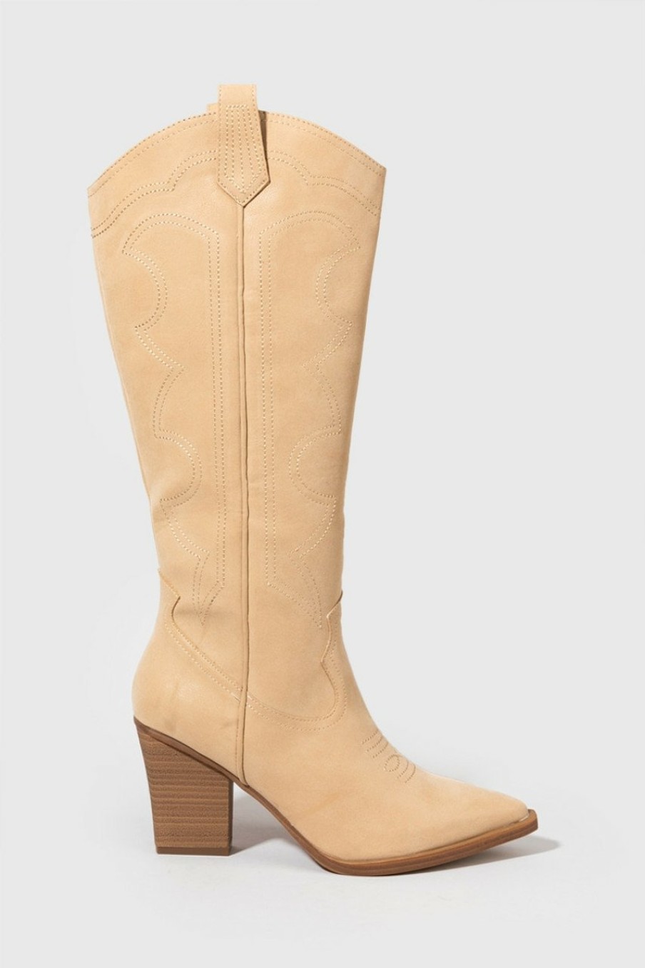 Francesca's Mia Tex Western Boots Natural Boots