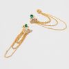 Francesca's Kendall Chain Earrings Emerald Earrings