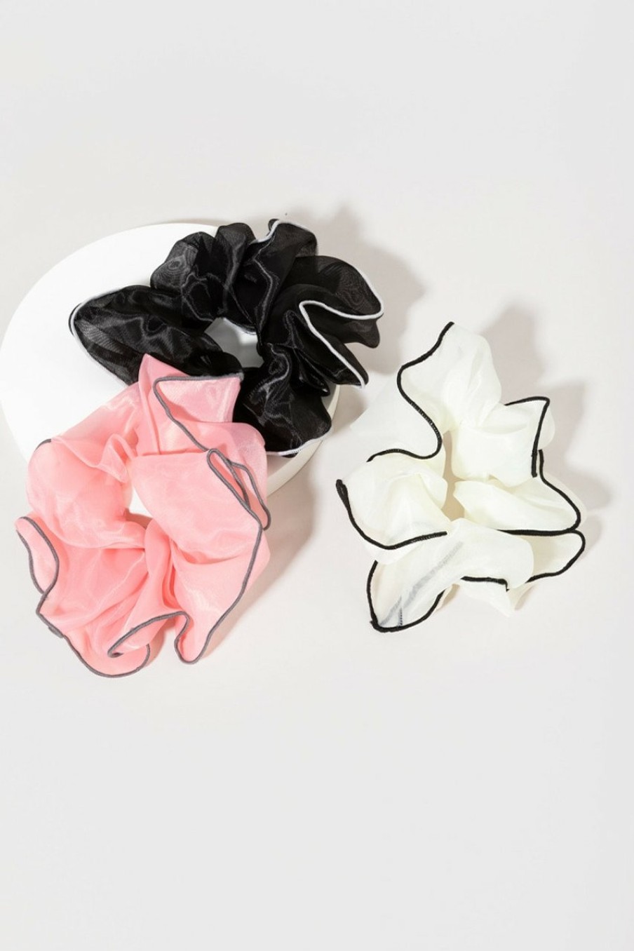 Francesca's Felicia Large Organza Scrunchie Set Multi Hair