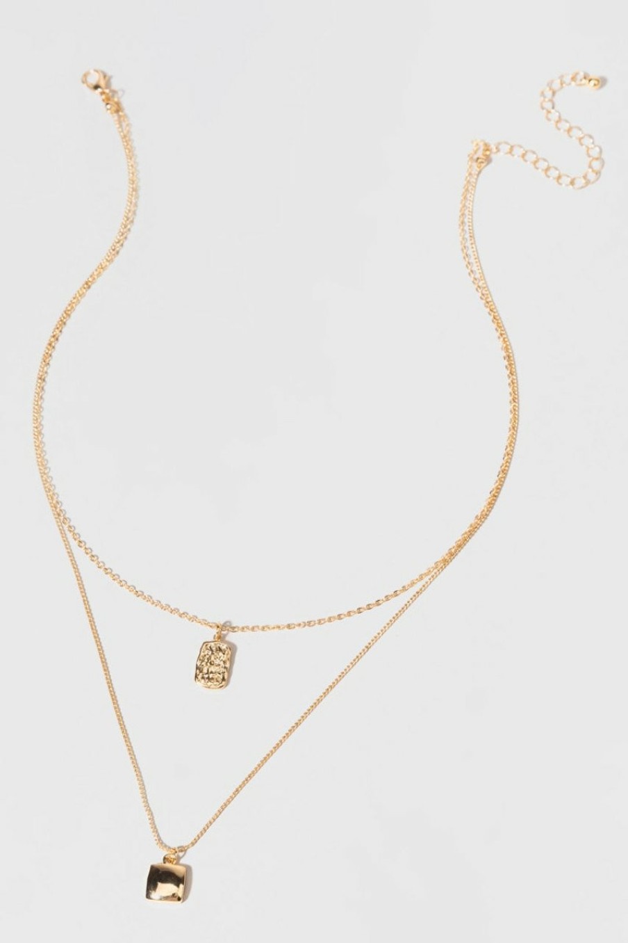 Francesca's Leola Dog Tags Gold Necklaces