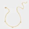 Francesca's Stacey Pave Stationed Heart Anklet Gold Body Jewelry