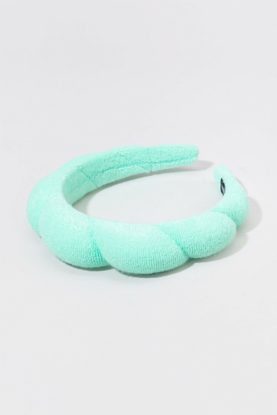 Francesca's Puffy Spa Headband Green Beauty & Wellness