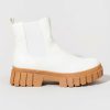 Francesca's Blanca Vegan Leather Lug Boots Boots