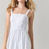 Francesca's Adrienne Waisted Bubble Dress White Dresses