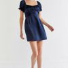 Francesca's Angelee Satin Tie Back Mini Dress Dresses