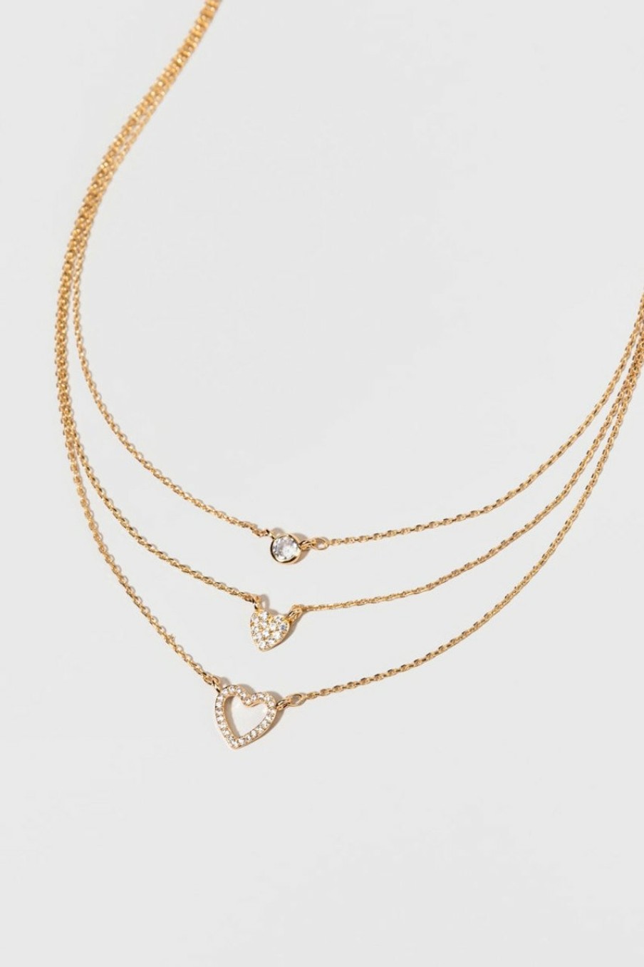 Francesca's Marylou Heart Pendant Necklace Gold Necklaces