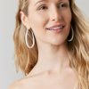 Francesca's Kimberlee Epoxy Hoop Earrings White Earrings