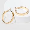 Francesca's Anna Flat Hoop Earrings Gold Earrings