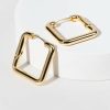 Francesca's Robbie Large Square Hoop Earrings Gold Earrings