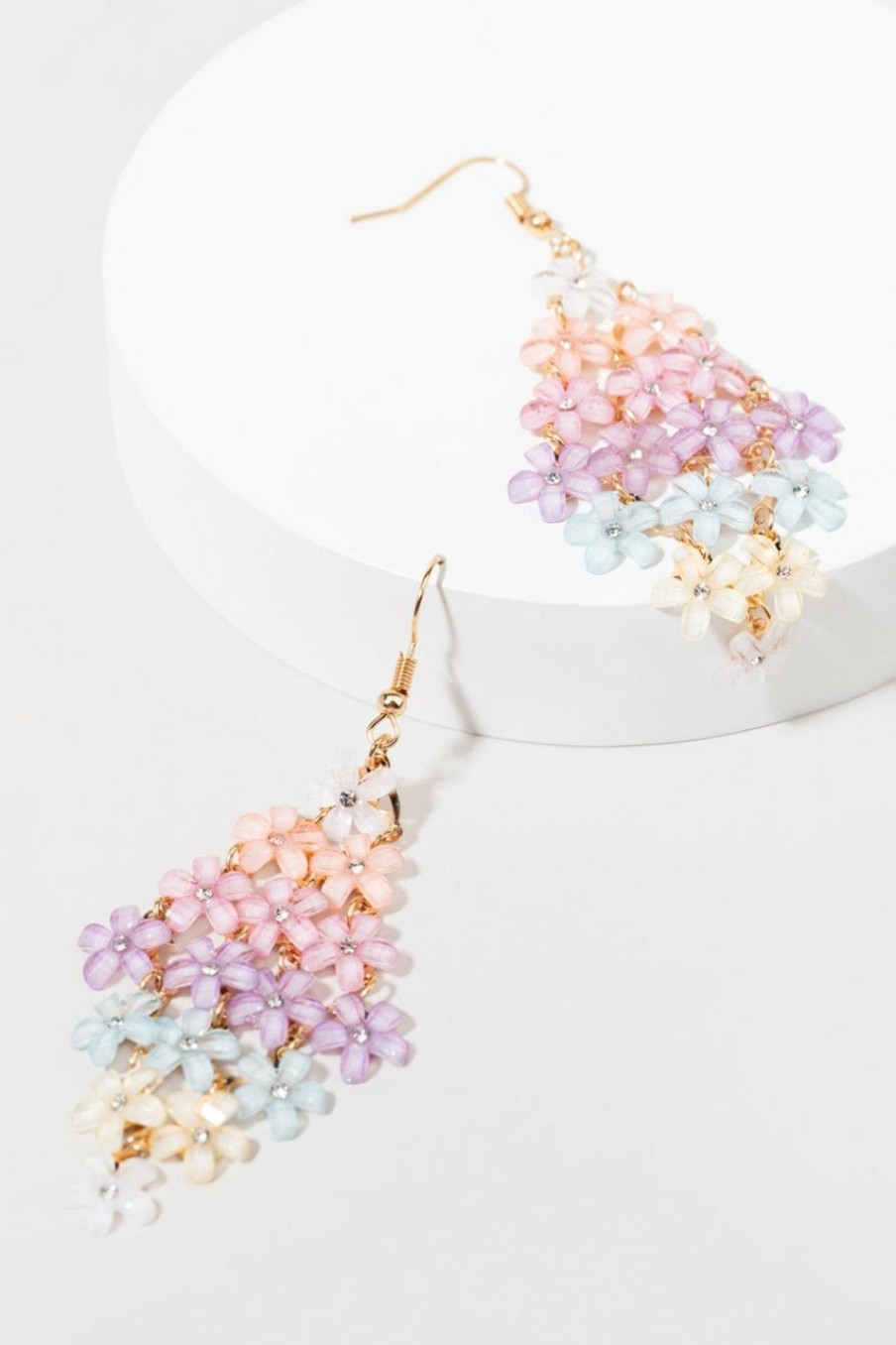 Francesca's Shena Flower Drop Earrings Multi Earrings