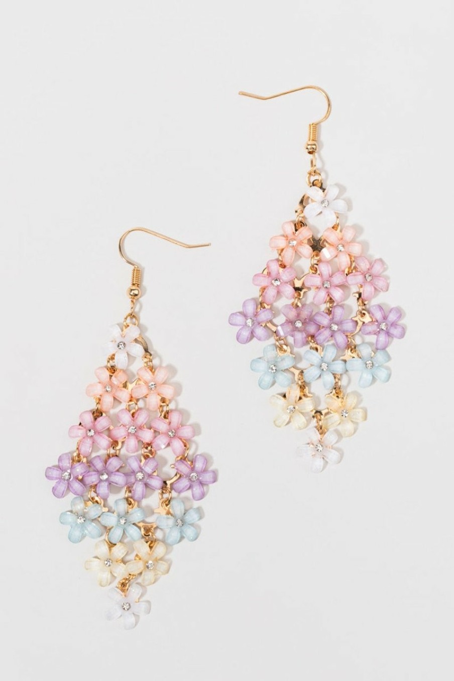 Francesca's Shena Flower Drop Earrings Multi Earrings