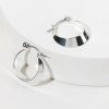 Francesca's Christina Flared Click Top Hoop Earrings Silver Earrings