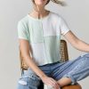 Francesca's Roxanne Colorblock Short Sleeve Top Tops