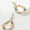 Francesca's Shari Glass Fan Drop Earrings Multi Earrings