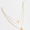 Francesca's Isabel Layered Coin Pendant Necklace Necklaces