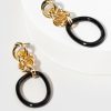 Francesca's Tamara Enamel Earrings Black Earrings