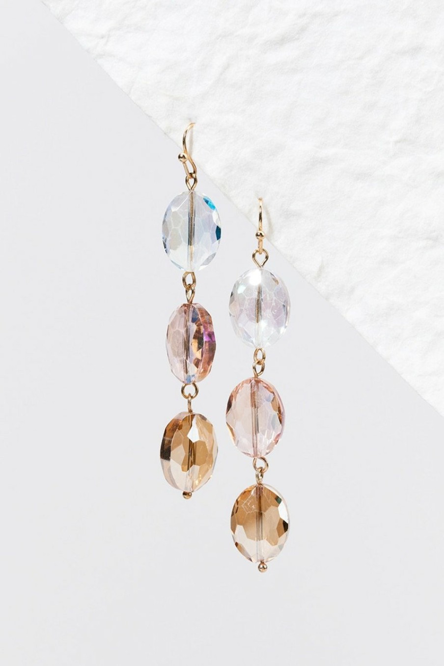 Francesca's Ida Crystal Drop Earrings Multi Earrings