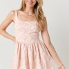 Francesca's Jeannie Floral Corset Dress Light Dresses