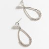 Francesca's Elaine Crystal Drop Earrings Silver Earrings