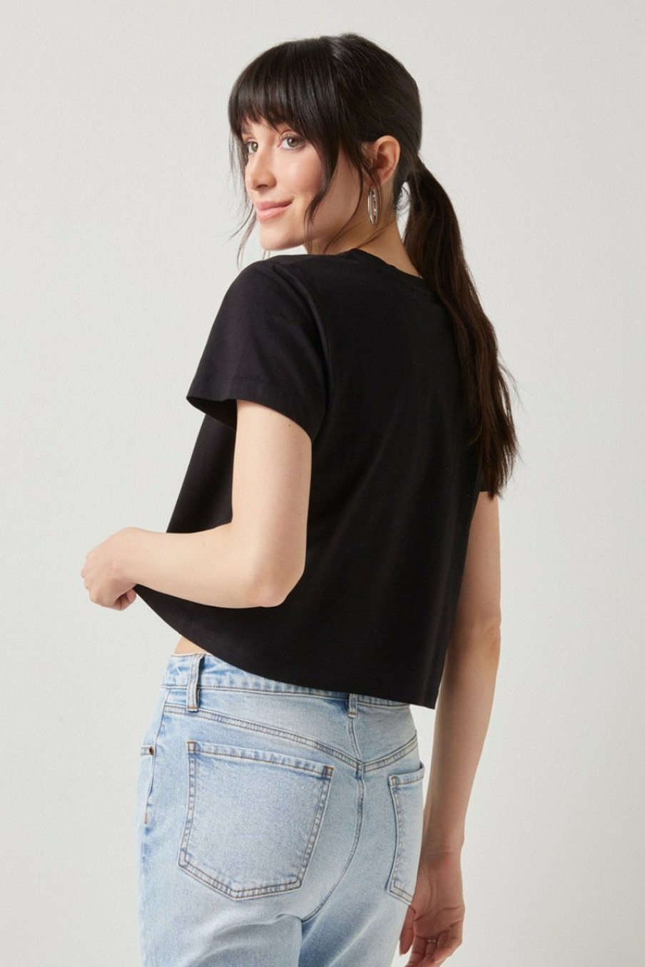 Francesca's In My Villain Era Short Sleeve Tee Black Tops