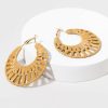 Francesca's Yvette Raffia Hoop Earrings Natural Earrings