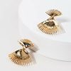 Francesca's Florence En Fanned Drop Earrings Gold Earrings