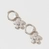 Francesca's Alison Glass Daisy Charm Earrings Silver Earrings