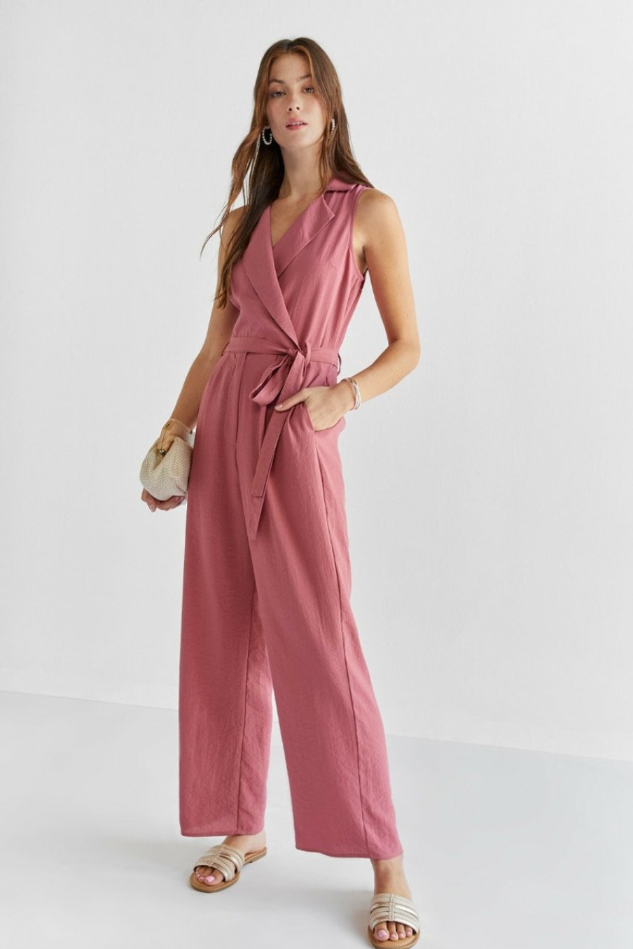 Francesca's Kelsey Utility Jumpsuit Dresses