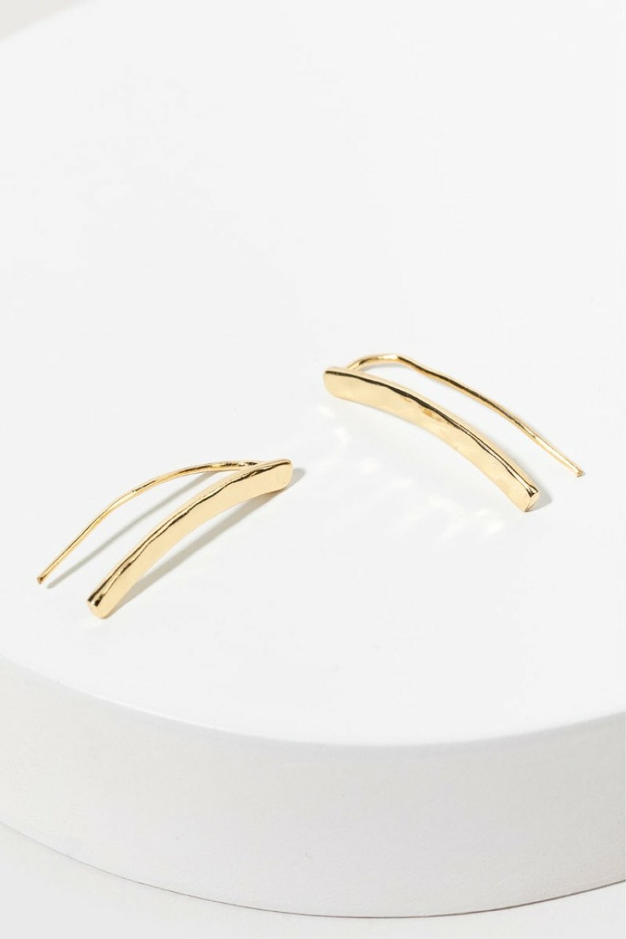 Francesca's Drew Ear Crawlers Gold Earrings