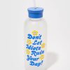 Francesca's Don'T Let It Ruin Your Day Glass Tumbler Blue Drinkware