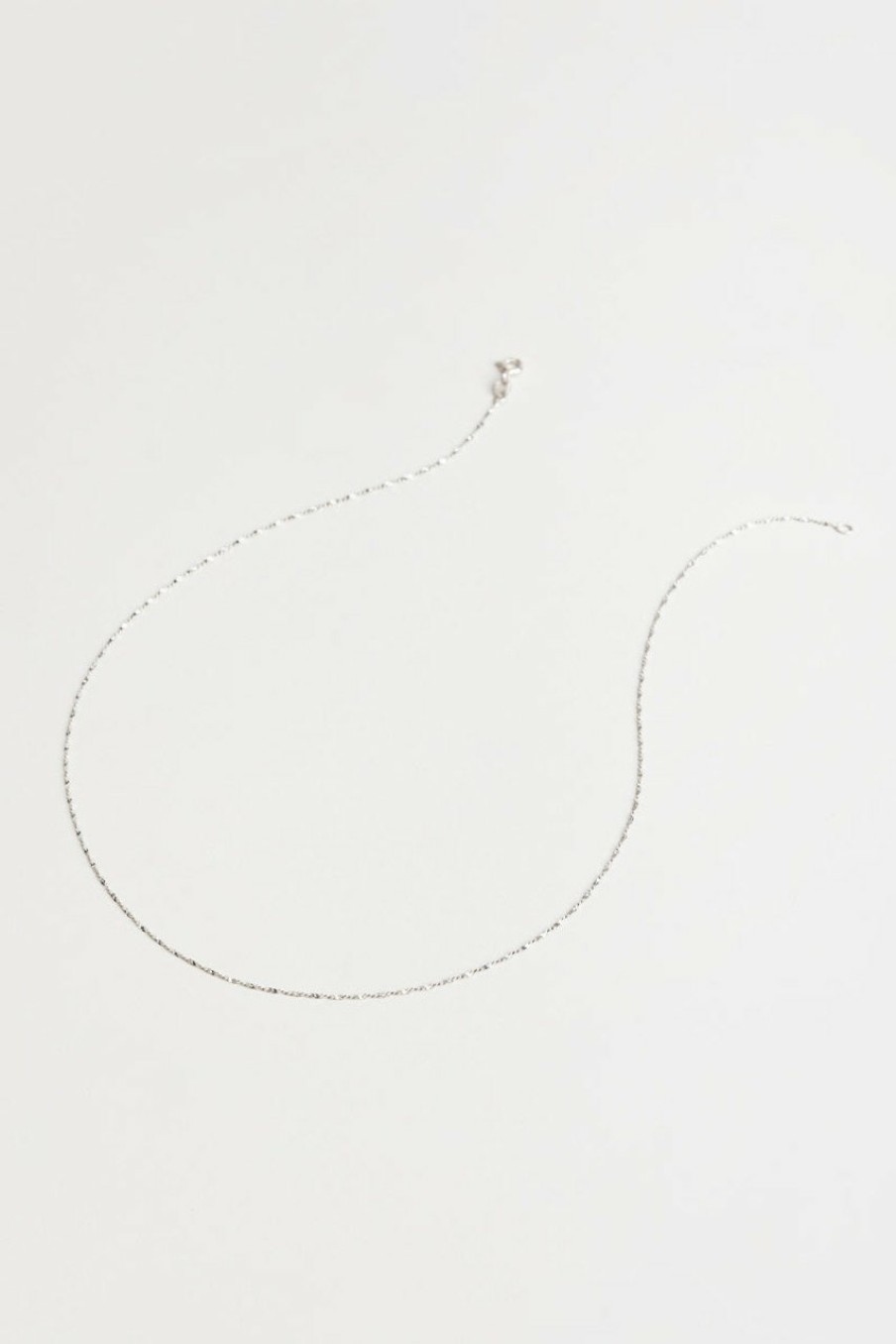 Francesca's Kimberly Sterling Chain Necklace Silver Necklaces