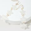 Francesca's Adalyn Flower Filigree Drop Earrings White Earrings