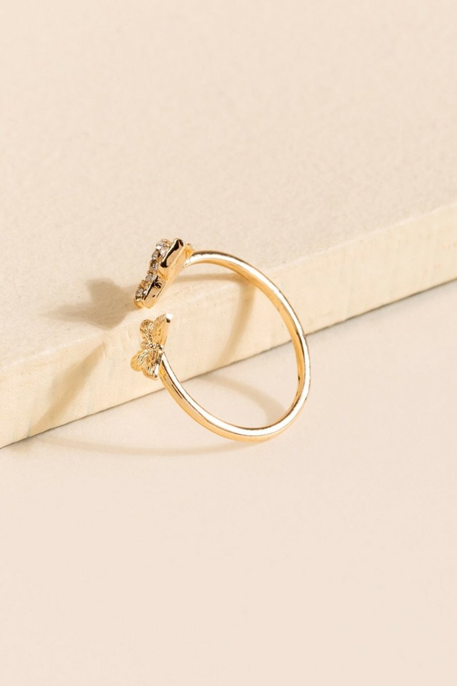 Francesca's Dianna Open Butterfly Ring Gold Rings