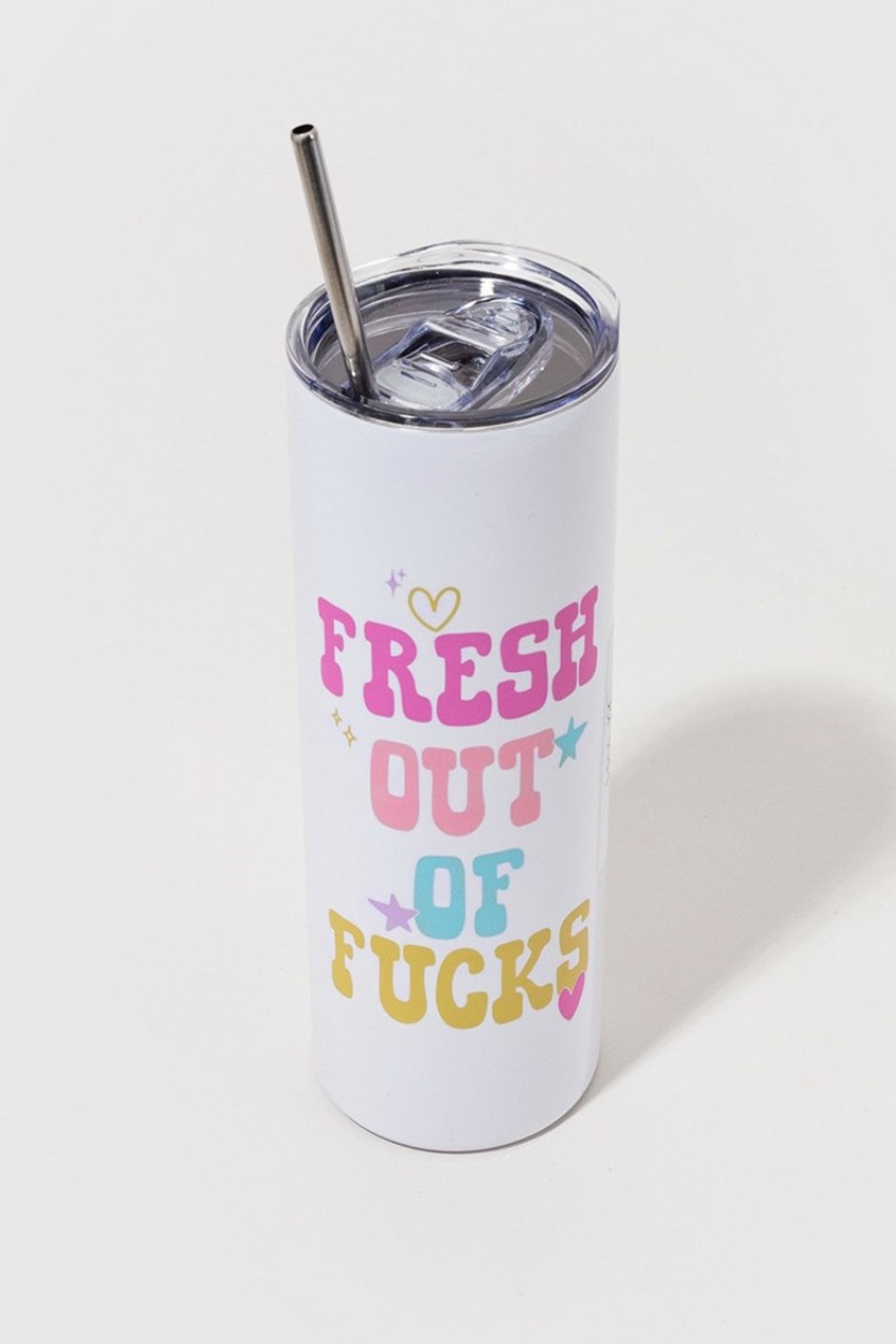 Francesca's Fresh Out Of F*Cks Tall Tumbler Multi Drinkware