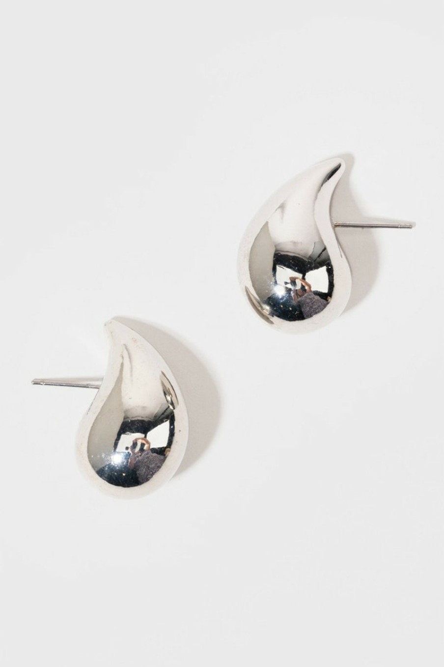 Francesca's Ella Metal Droplet Earrings Silver Earrings