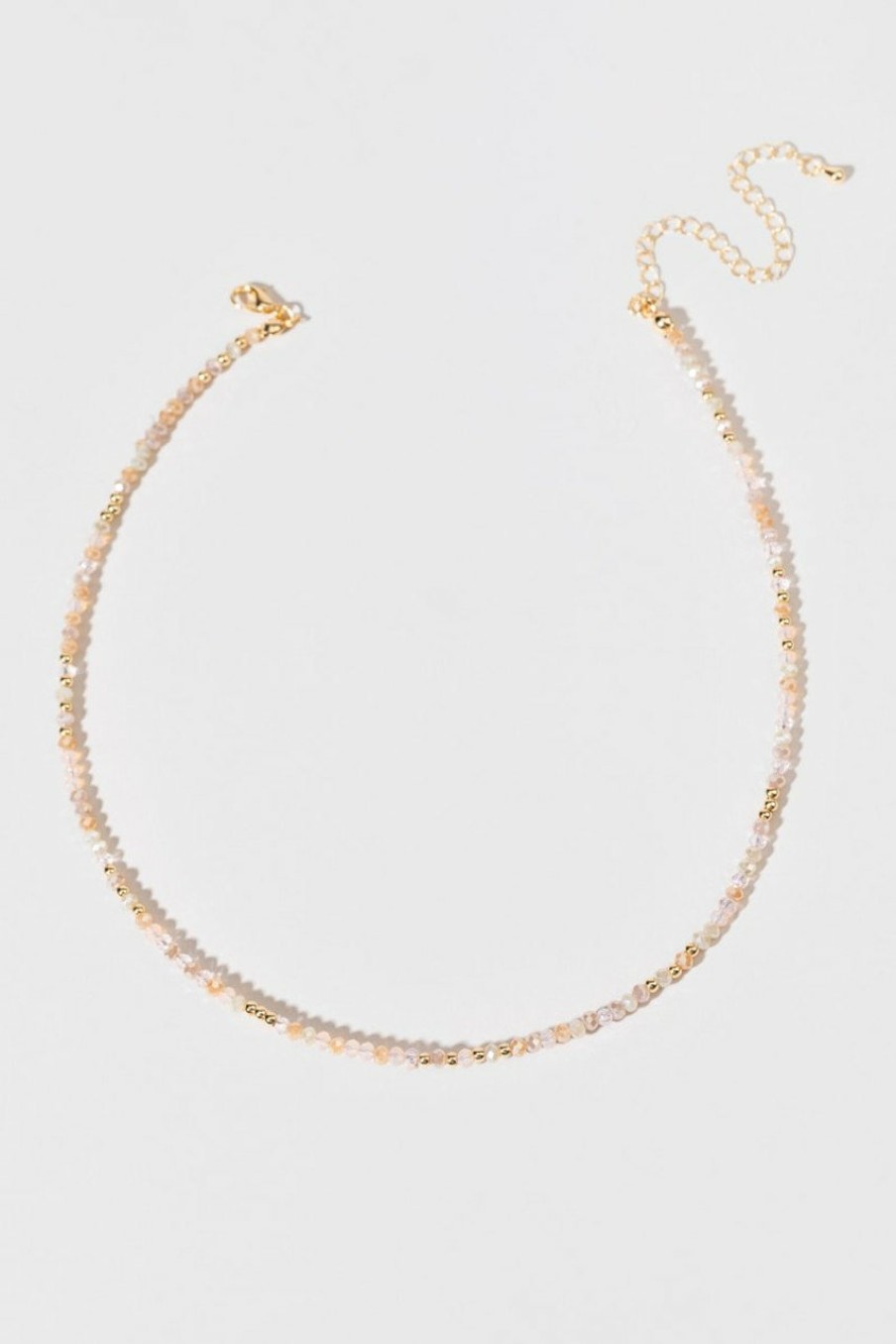 Francesca's Temperance Shiny Bead Choker Pink Necklaces