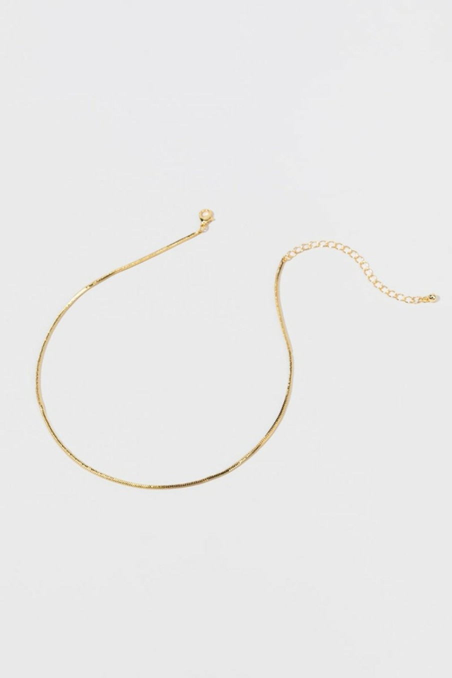 Francesca's Cierra Dip Tube Snake Chain Gold Necklaces