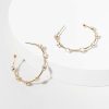 Francesca's Careen Hoop Earrings Crystal Earrings