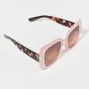 Francesca's Spencer Xl Square Sunglasses Blush Sunglasses