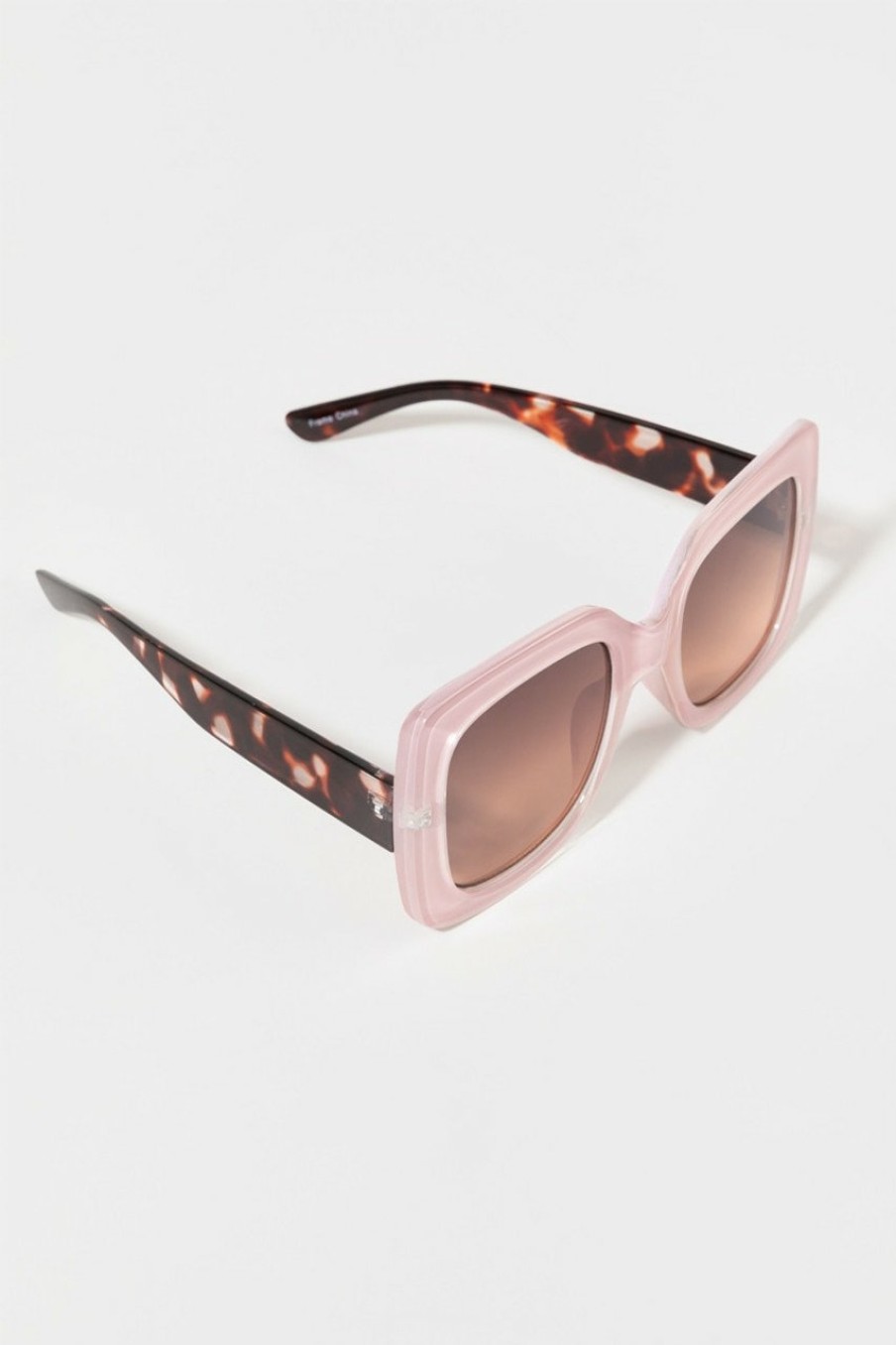 Francesca's Spencer Xl Square Sunglasses Blush Sunglasses