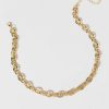 Francesca's Ava Pop Tab Choker Gold Necklaces