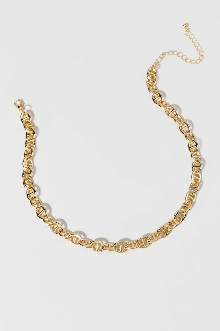 Francesca's Ava Pop Tab Choker Gold Necklaces