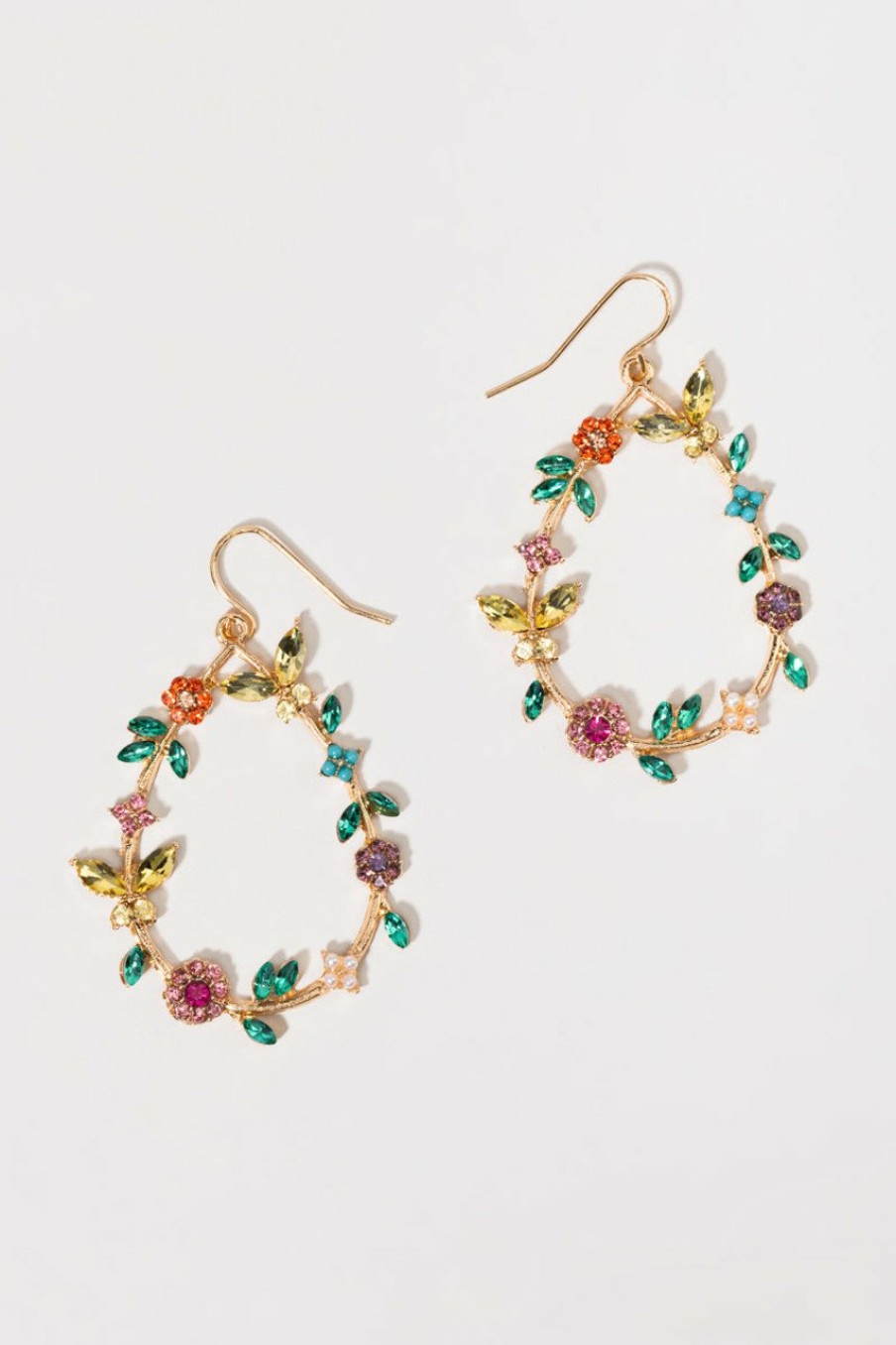 Francesca's Susana Glass Garden Drop Earrings Multi Earrings