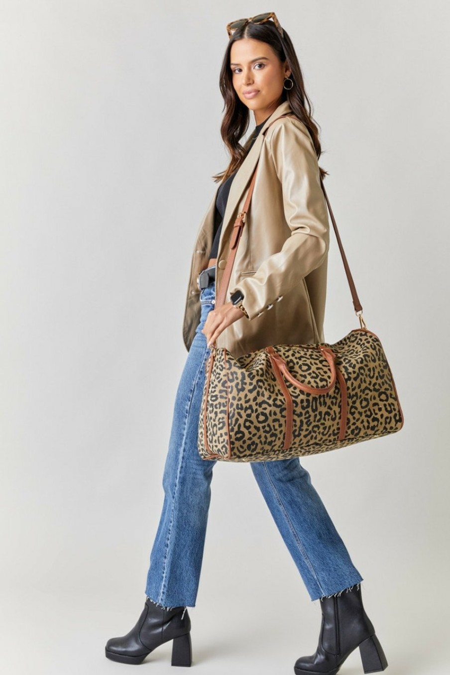 Francesca's Nora Animal Print Weekender Bags & Wallets